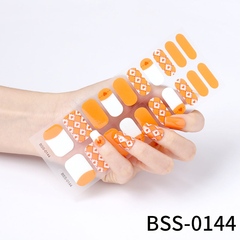 Gel Nail Stickers 3d Semi-cured Nail Stickers UV Nail Semi-baked Nail Stickers Paper