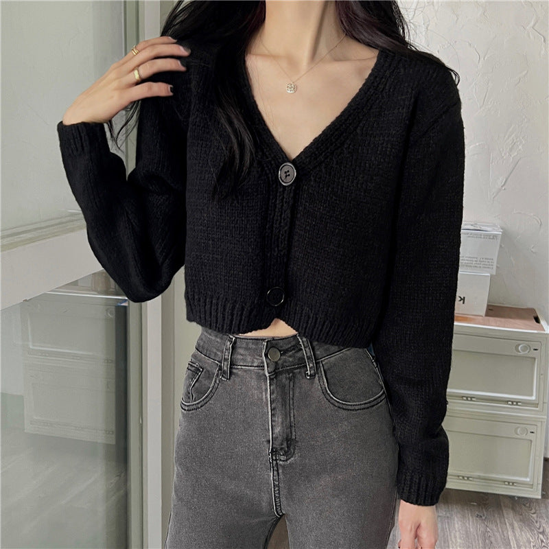 Cozy and Stylish Women's Knitted Short Cardigan Sweater