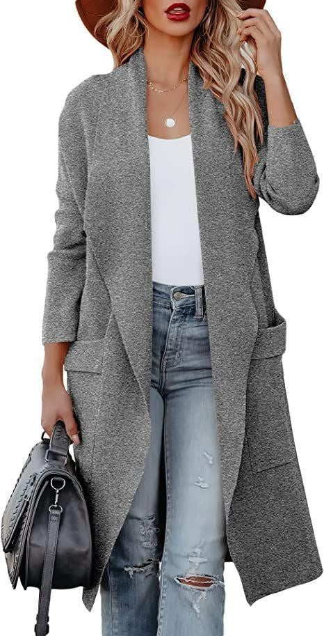 Leisure long solid color warm coat jacket for women