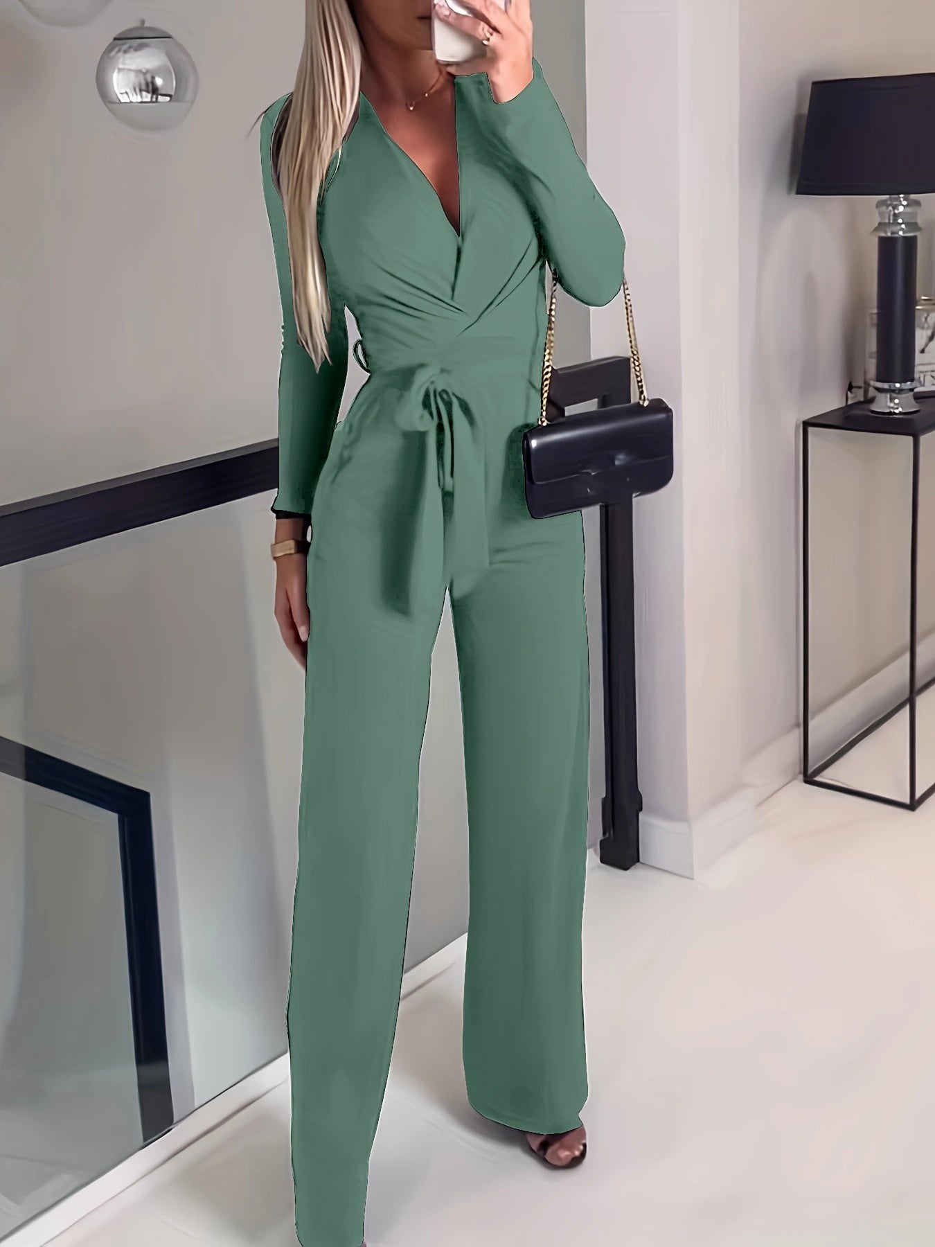 Women's Stylish Solid Color Casual Jumpsuit