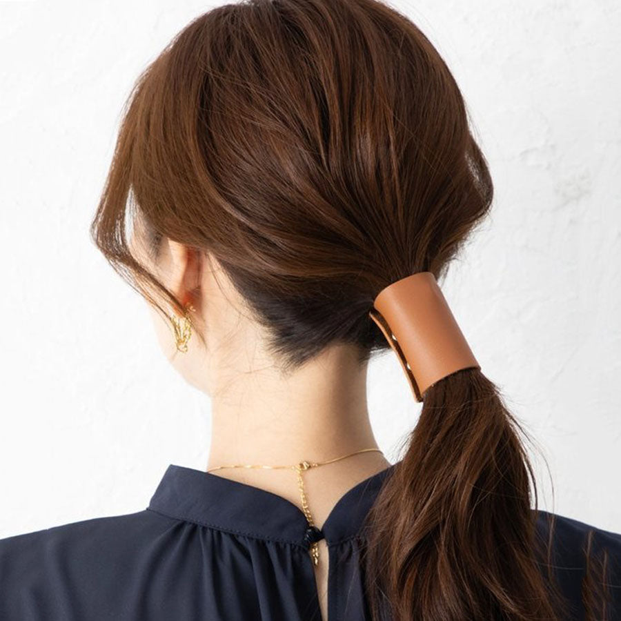 PU Leather Headband Gel Women Ponytail Clip Decoration Hair Accessories