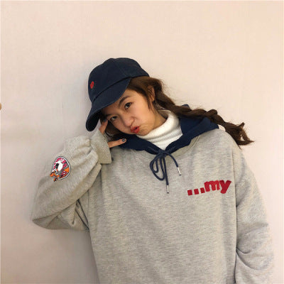 Hooded Sweater Women Loose And Fat Korean Style Bf Fat MM300 Catties Jacket