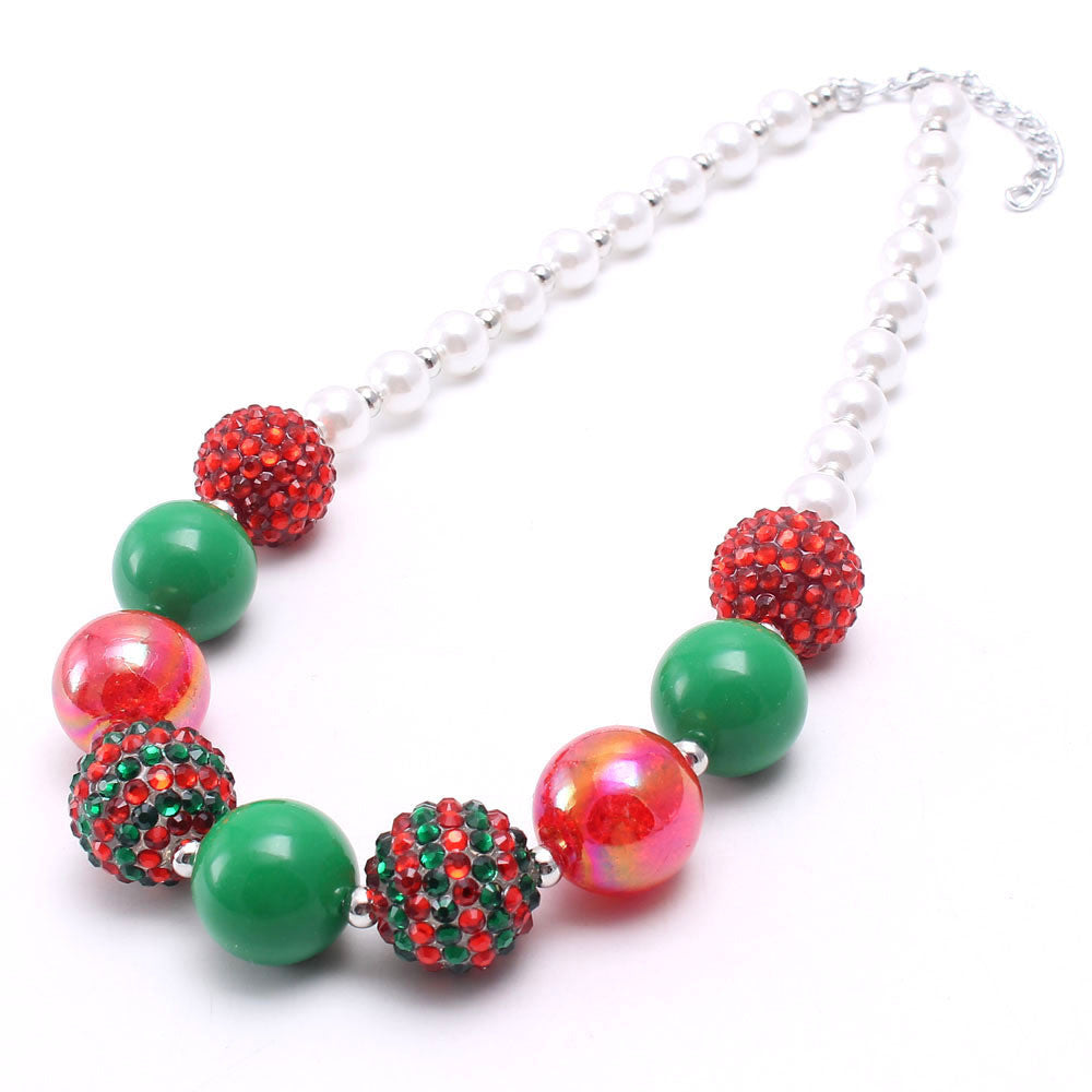Children's Fashion Simple Christmas Style Beaded Necklace
