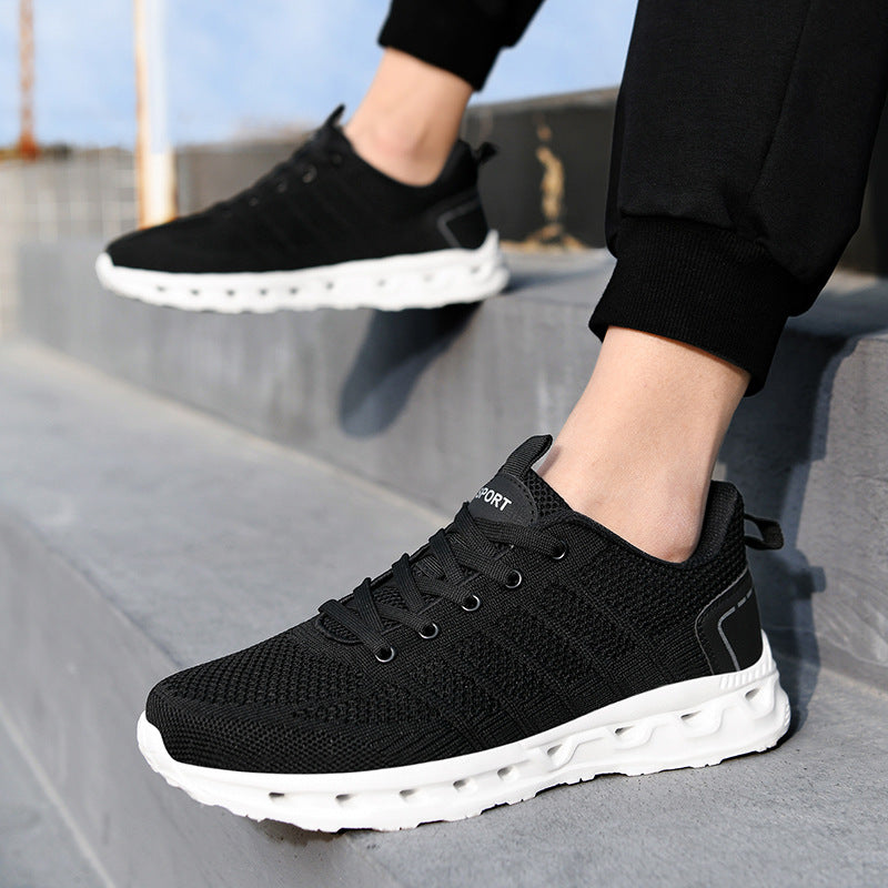 Comfortable Plus Size Casual Sneakers with Breathable Fly-Knit Mesh