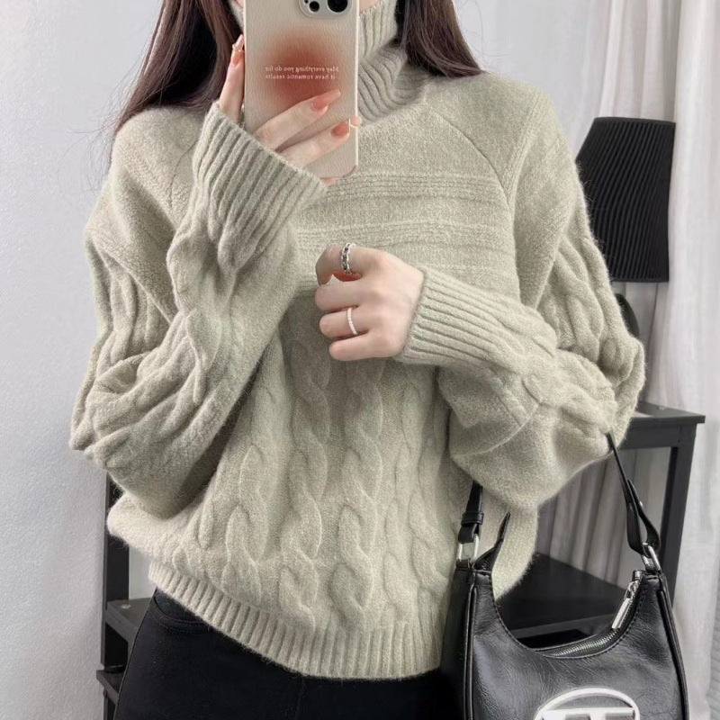 Women's Slimming Knitted Top in Relaxed Idle Style