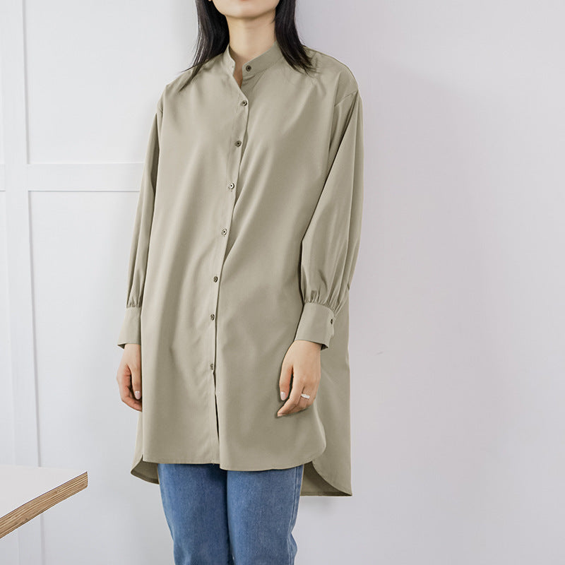 Women's Loose Mid-Length Long-Sleeved Shirt