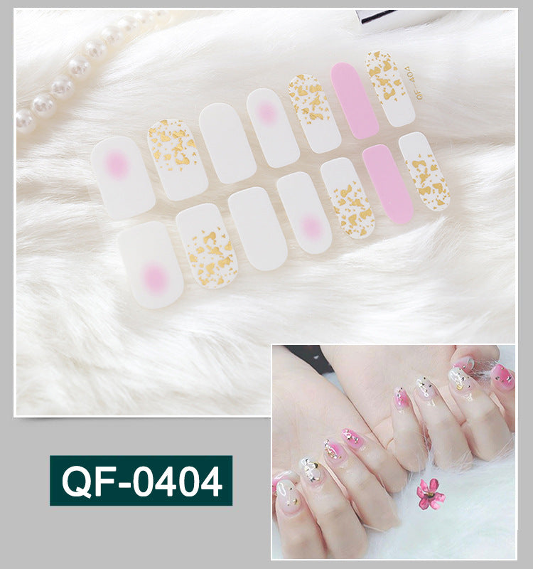 3D metal gradient nail stickers