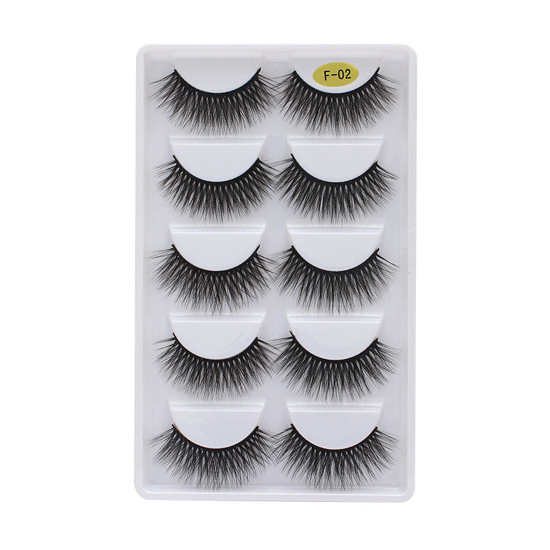 3D Multi-Layer Thick Eyelashes: Set of 5 Pairs