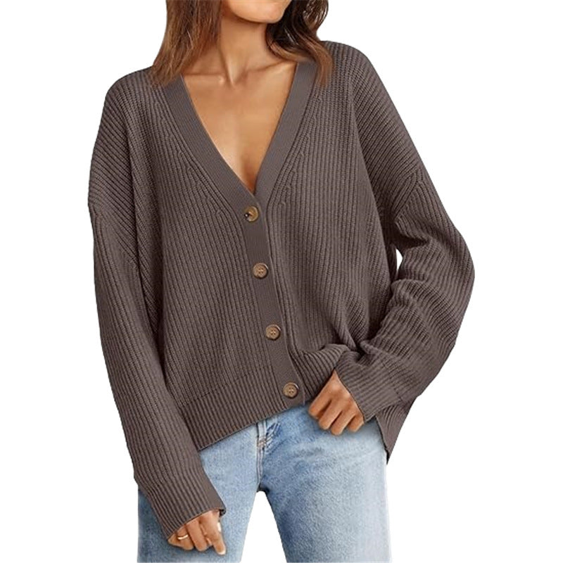 Women's Lightweight Sweater Cardigan – No Pilling, No Fading, with Buttons