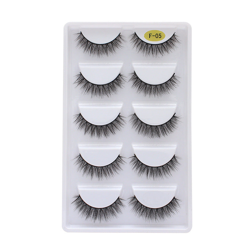 3D Multi-Layer Thick Eyelashes: Set of 5 Pairs