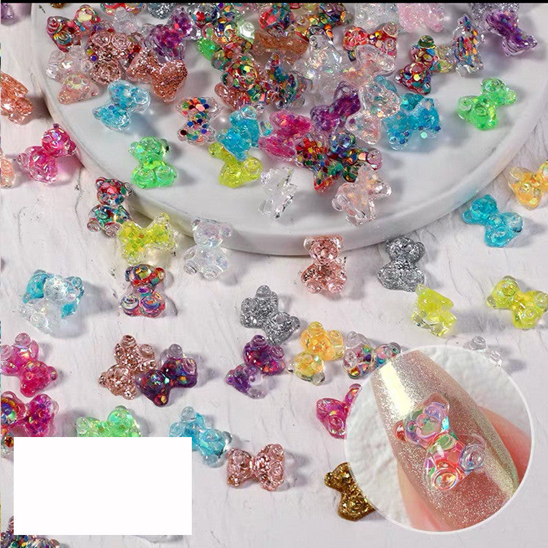 Symphony Candy Bear Jewelry Nail Decoration Rhinestone