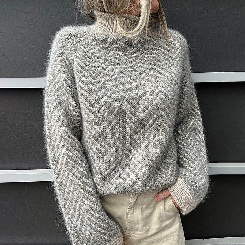 New Women's High Neck Sweater