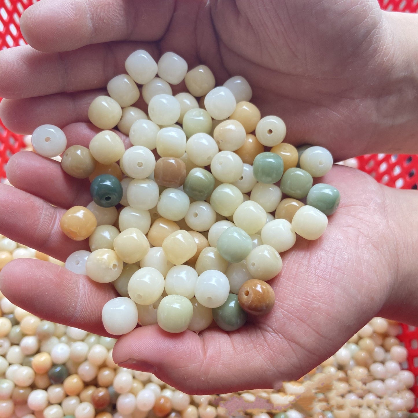 Gradual Bodhi Root Barrel Shaped Loose Beads