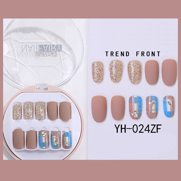 Korean Wearable Nail Art Short 30 Pieces In A Box Waterproof Removable Nail Art Ins Manicure Fake Nails