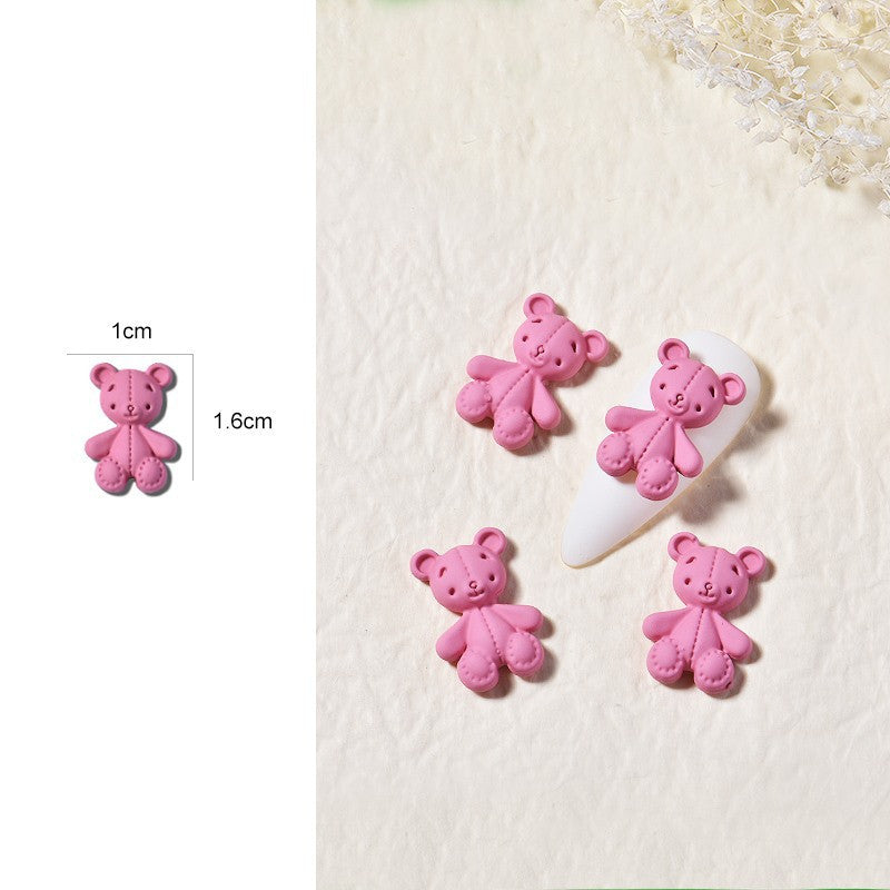 Cartoon Bear DIY Decoration Macaron Series Net Red Cute Three-dimensional Nail Drill