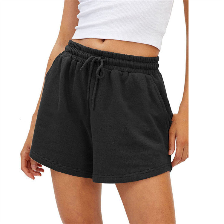 Women's Fashion Casual Exercise Elastic Running High Waist Shorts