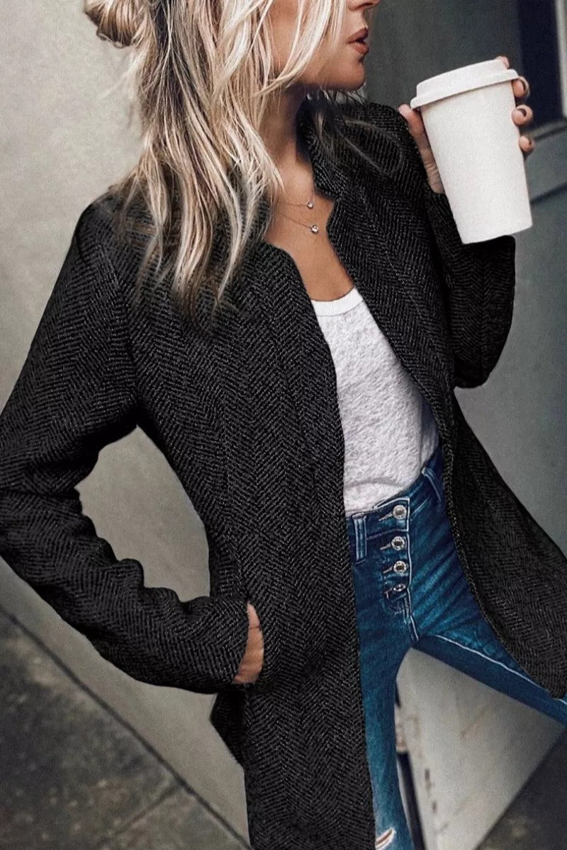 Hot selling thickened short lined woolen jacket