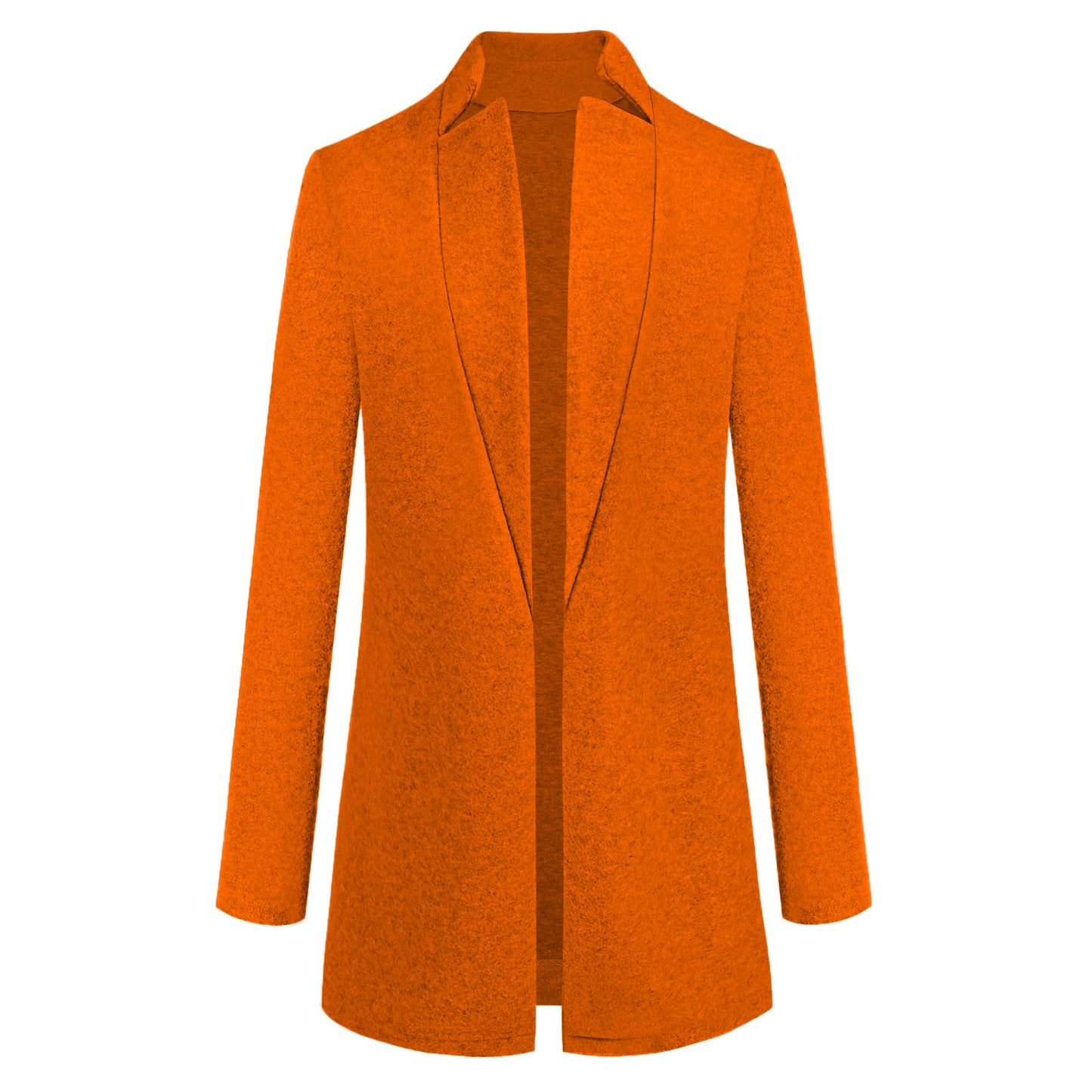 Stylish Solid Color Woolen Coat with Stand Collar