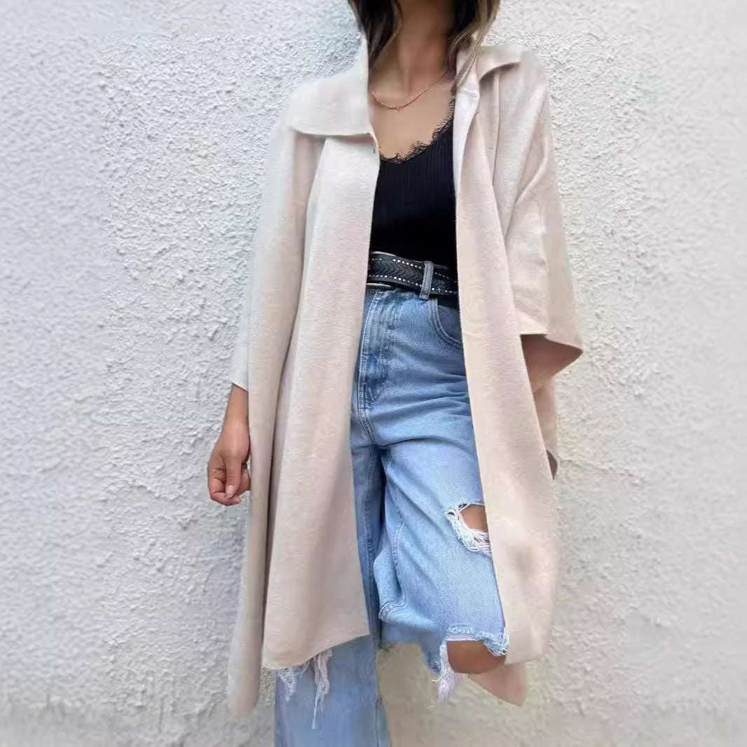 Women's Oversized One-Button Trench Coat