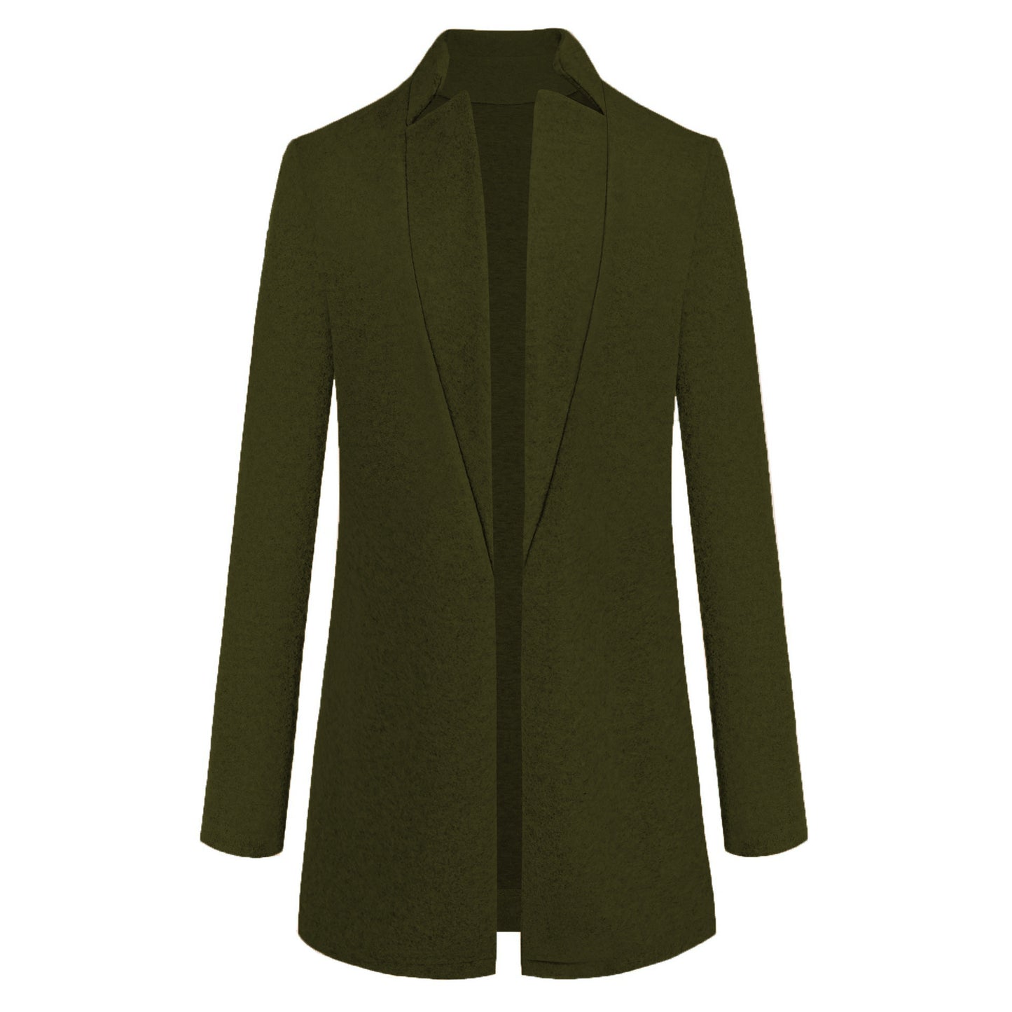 Stylish Solid Color Woolen Coat with Stand Collar