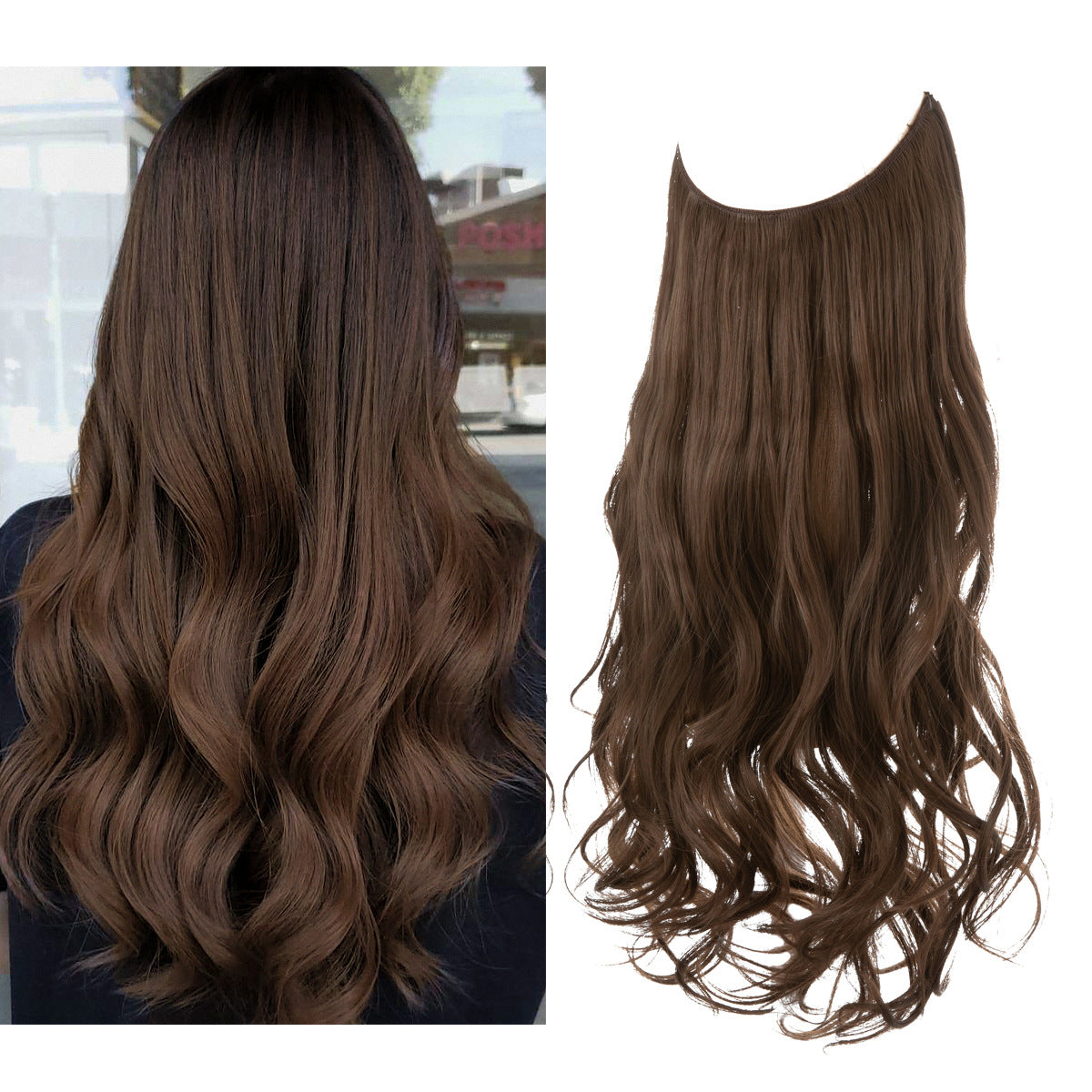 Wig Female Extension Chemical Fiber Long Curly Hair Thread Wig Set