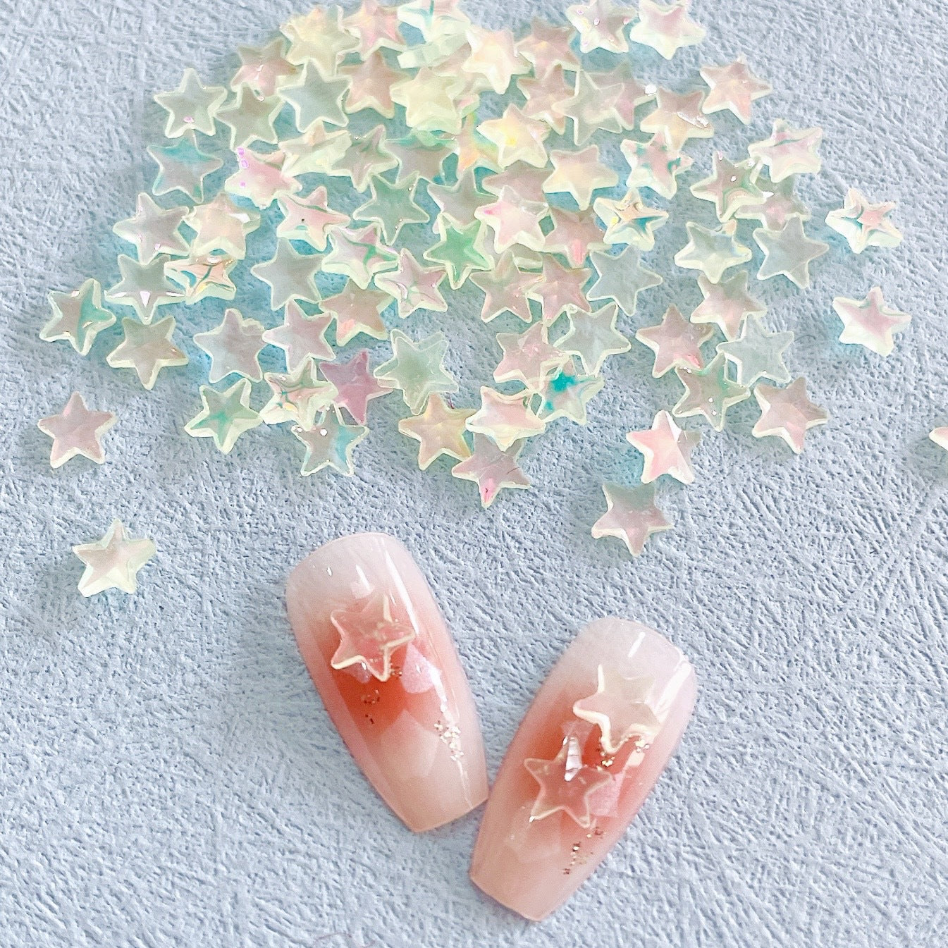 Colorful Five-pointed Star Nail Ornament Colorful And Fresh Diy Resin Nail Accessories