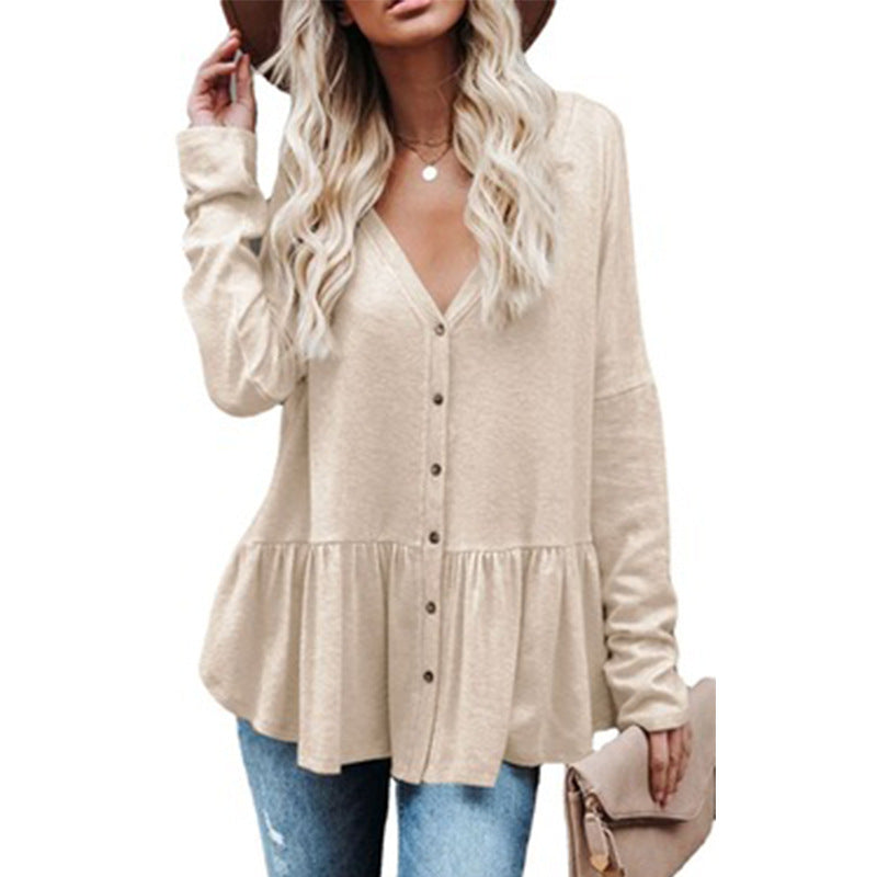 Knit Cardigan Long Sleeve Slit Casual Loose