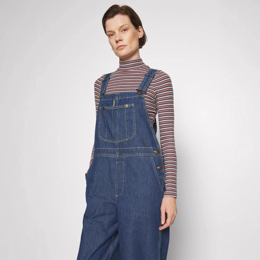 Fashionable Loose and Slimming Women's Denim Overalls