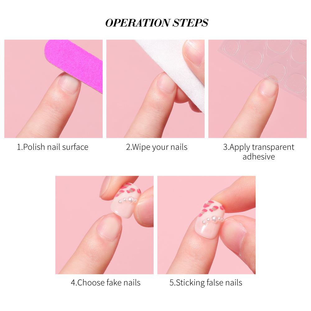 Fake Nail Patches for Nail Art, Designed to Be Worn on the Hand