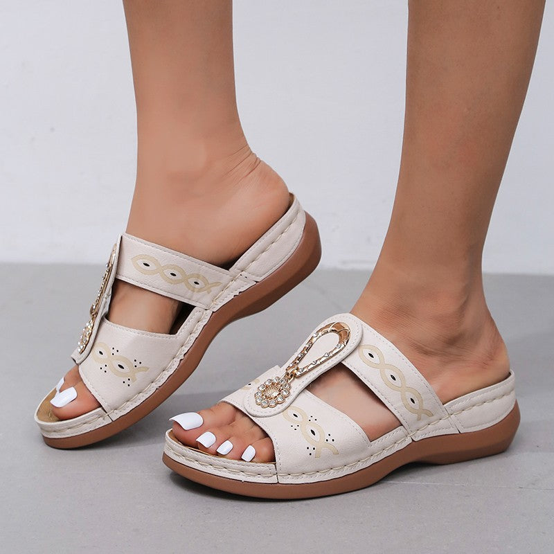 European and American Large Size Summer New Wedge Sandals