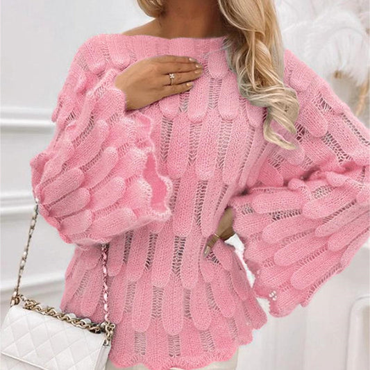 Autumn And Winter Elegant Texture Knitted Sweaters Women's Clothing