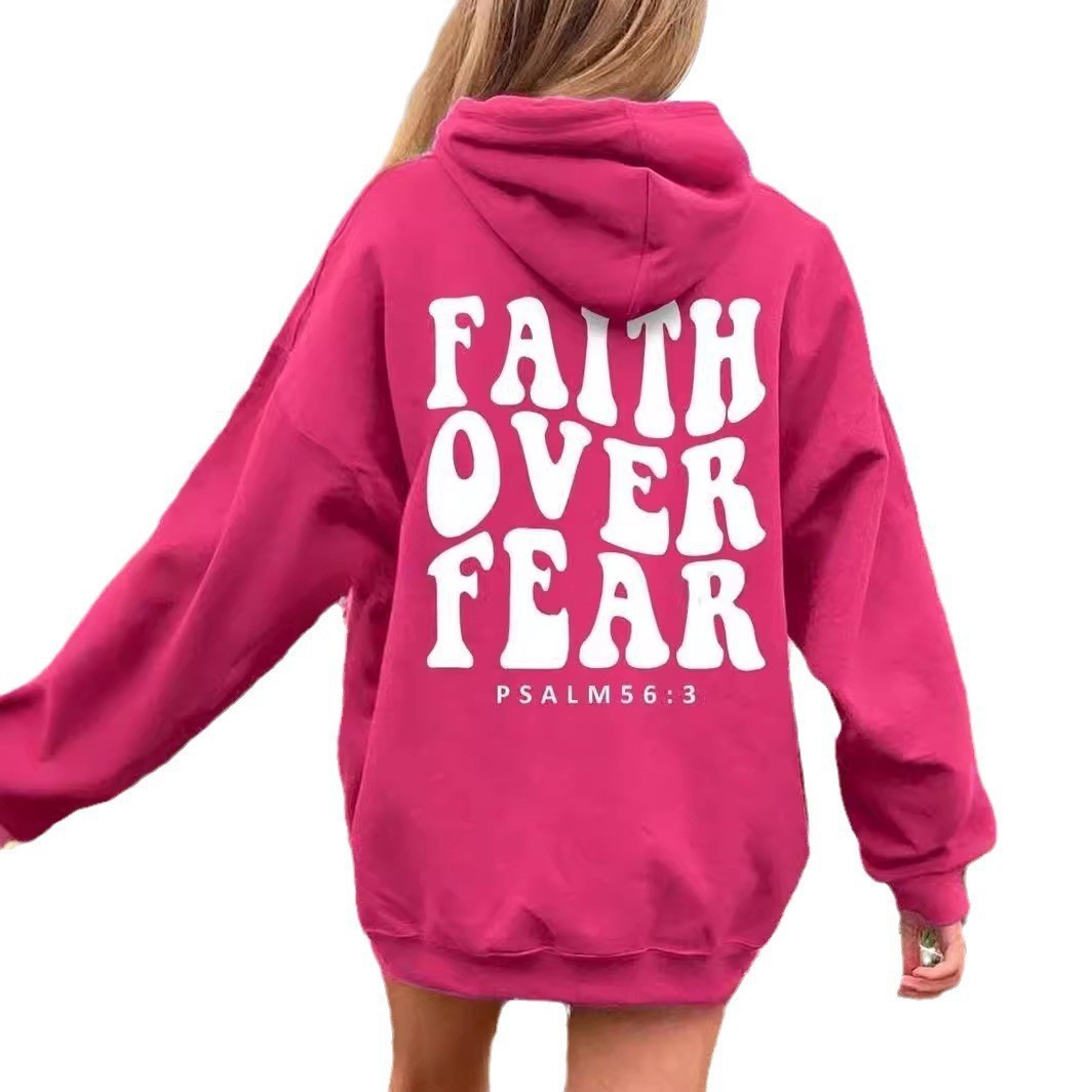 Women's New Letter Print Pullover Hoodie