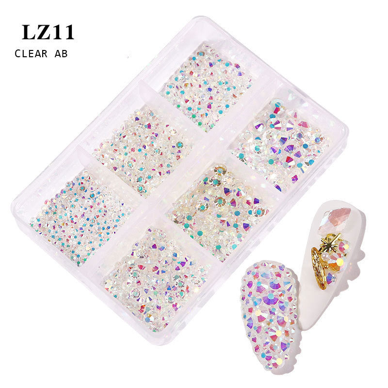 Nail Art Flat Rhinestone Set Mixed Color Rhinestones