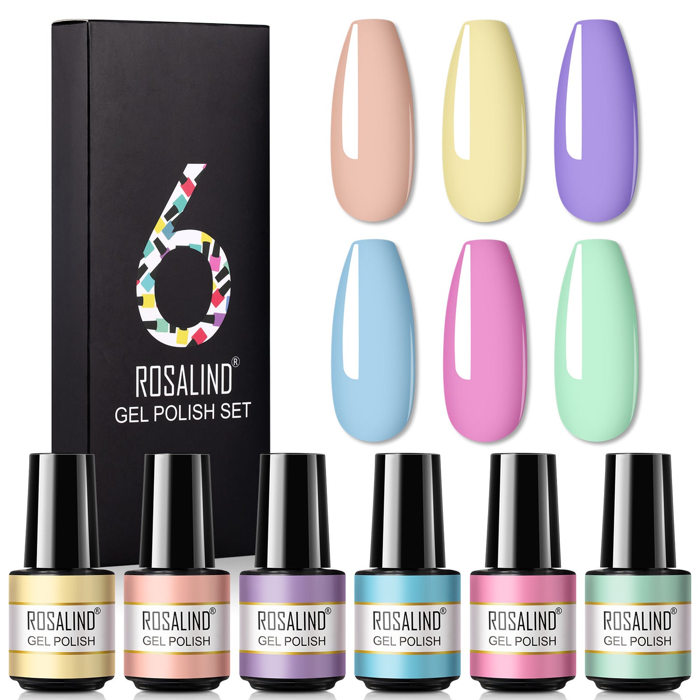 Korean Nail Color Glue Set: One-Color Fine Glitter Nail Polish in a Box