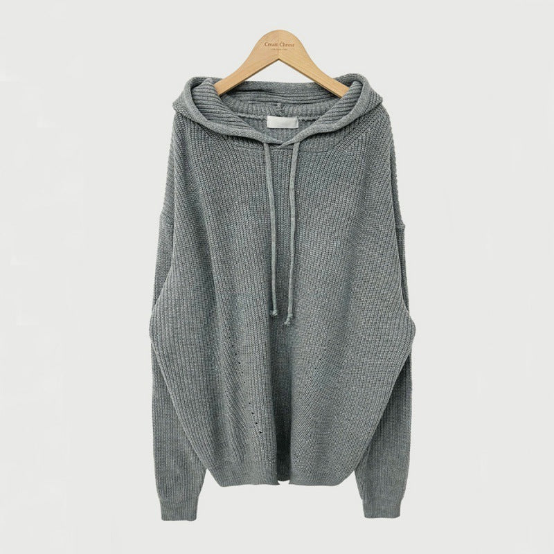 Women's Hooded Mid-Length Sweater