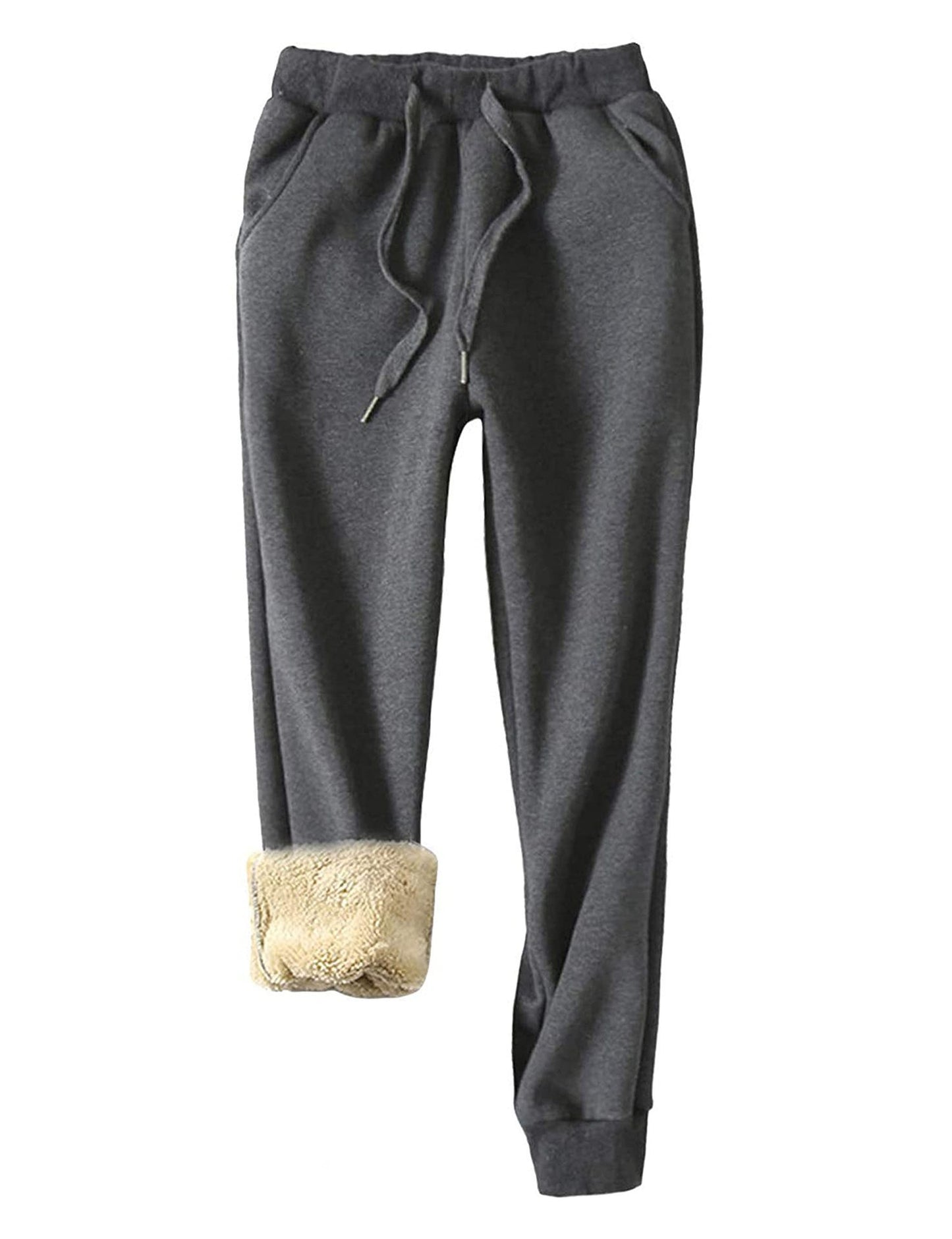 Casual Loose-Fit Tapered Fleece-Lined Sports Pants