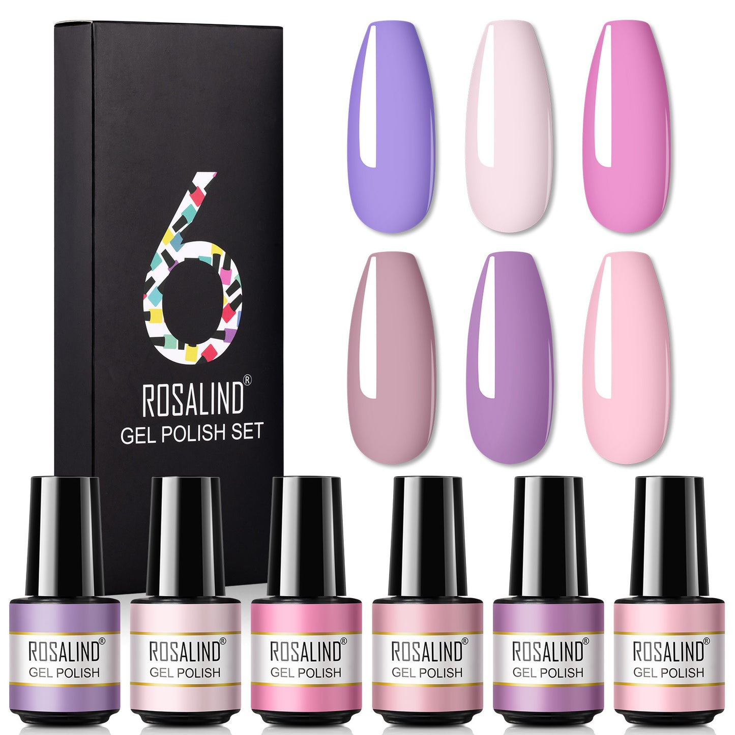 Korean Nail Color Glue Set: One-Color Fine Glitter Nail Polish in a Box