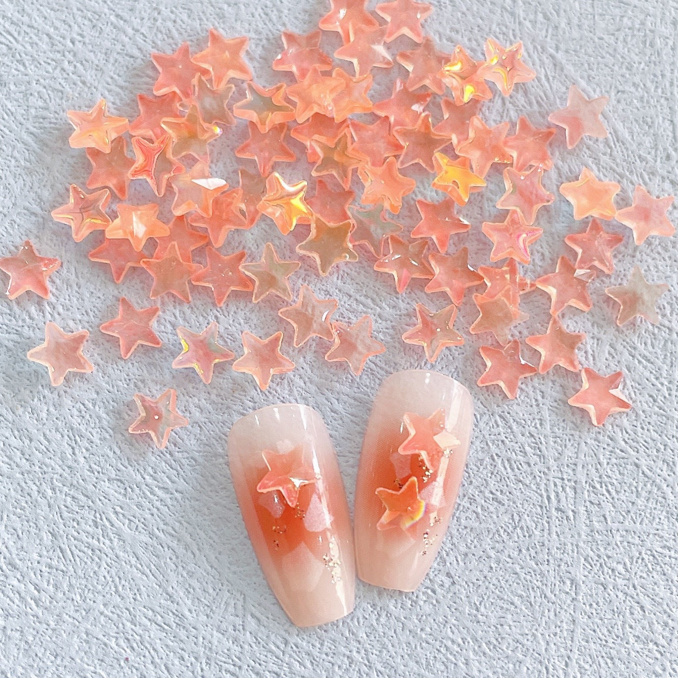 Colorful Five-pointed Star Nail Ornament Colorful And Fresh Diy Resin Nail Accessories