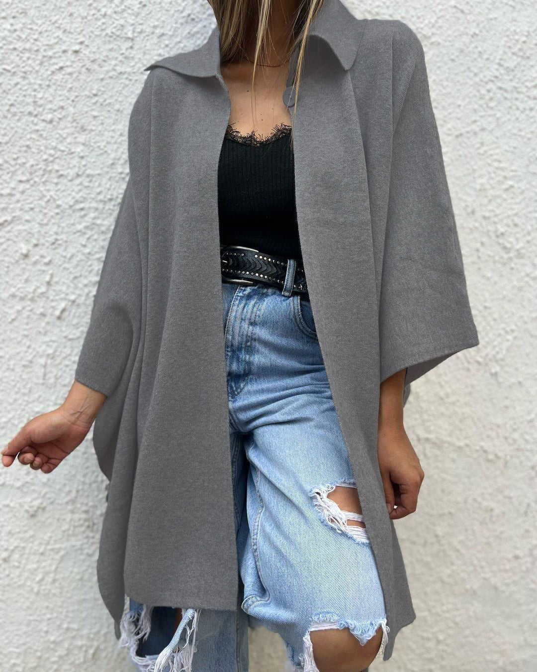 Women's Oversized One-Button Trench Coat