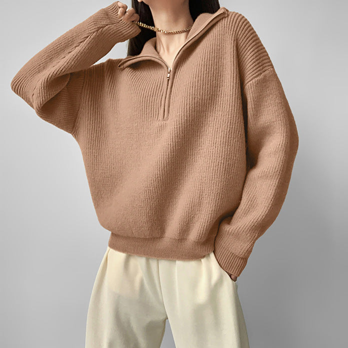 Autumn and Winter French Minority Idle Style Pullover Sweater