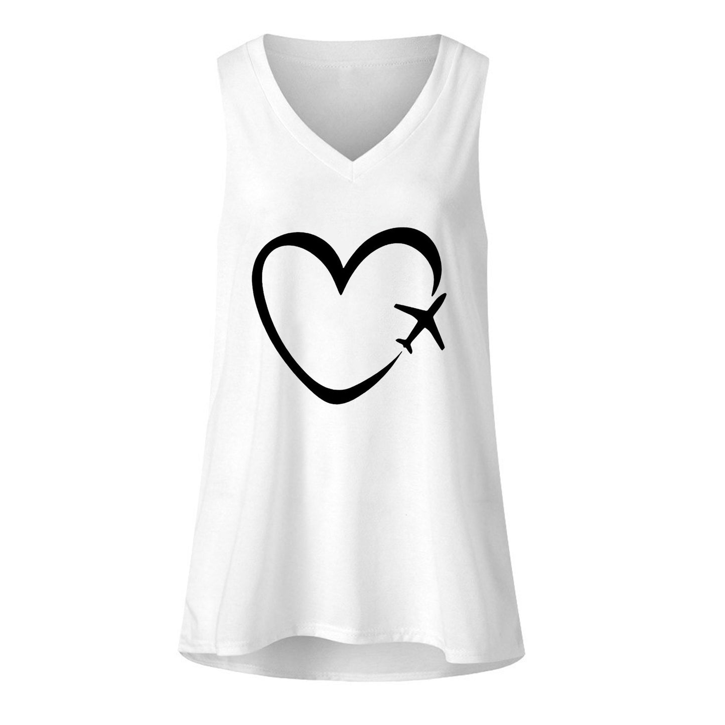 Women's New Sleeveless Camisole Heart Printing Vest