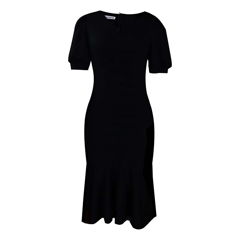 Women's Fashion Temperament Commuter Solid Color Dress