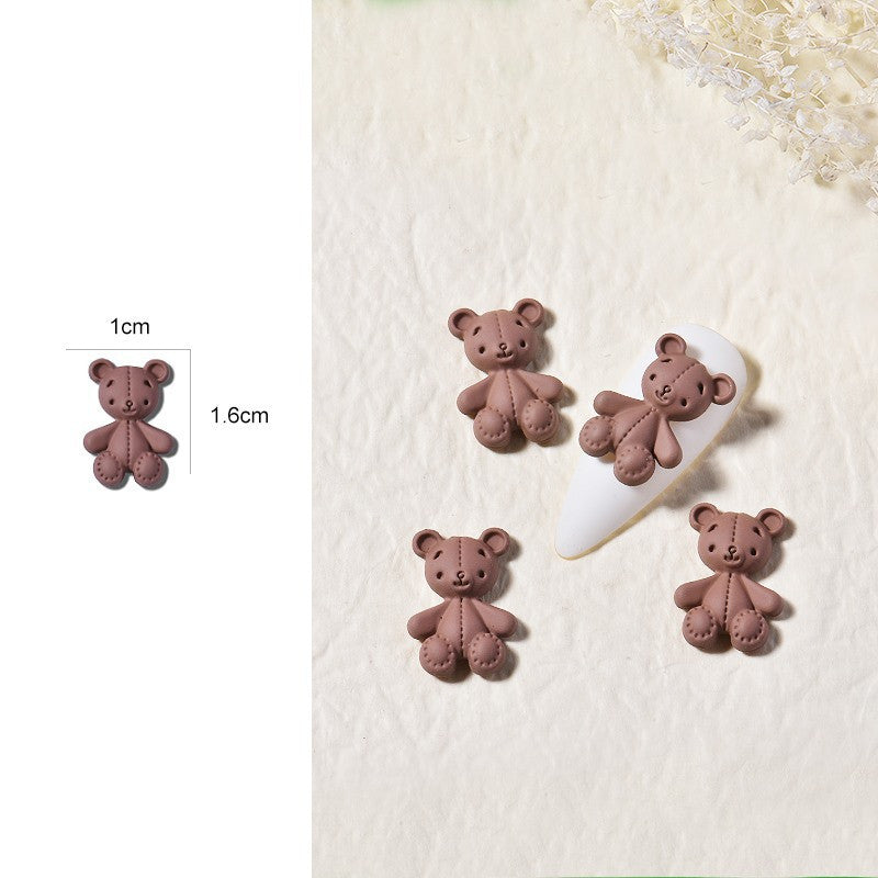 Cartoon Bear DIY Decoration Macaron Series Net Red Cute Three-dimensional Nail Drill