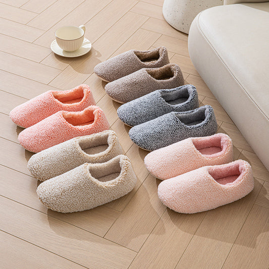 Furry Interior Home Women's Warm Four Seasons Confinement Cotton Slippers