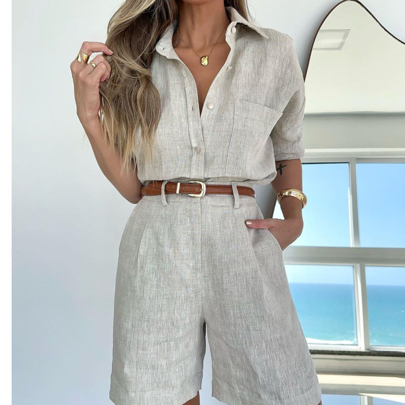 Fashionable Casual Women's Suit in Solid Color