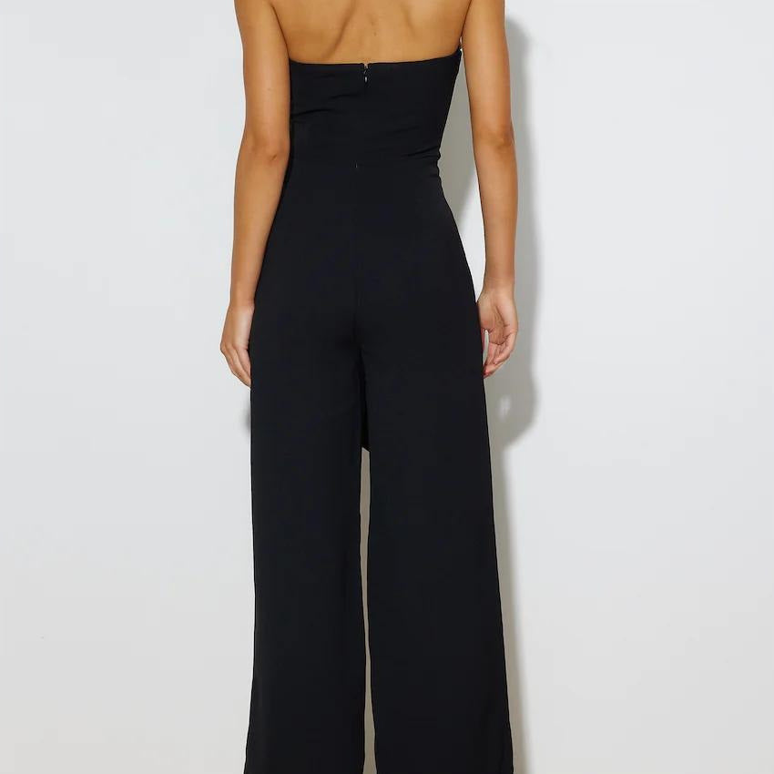 Women's Jumpsuit Fashion Colorblock Off-neck Waist