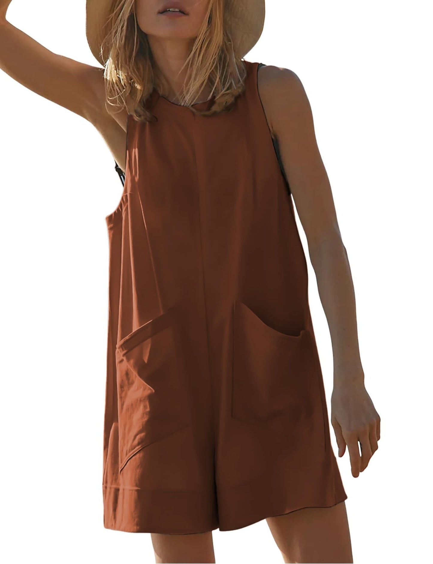 Sleeveless Loose Casual Jumpsuit for Women