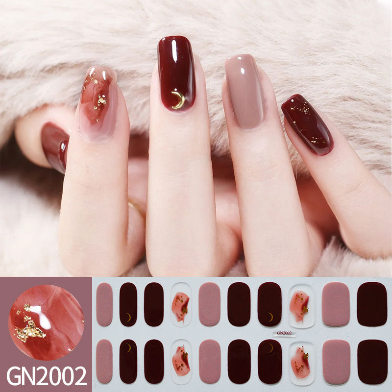 Simple Autumn And Winter Gel Nail Stickers