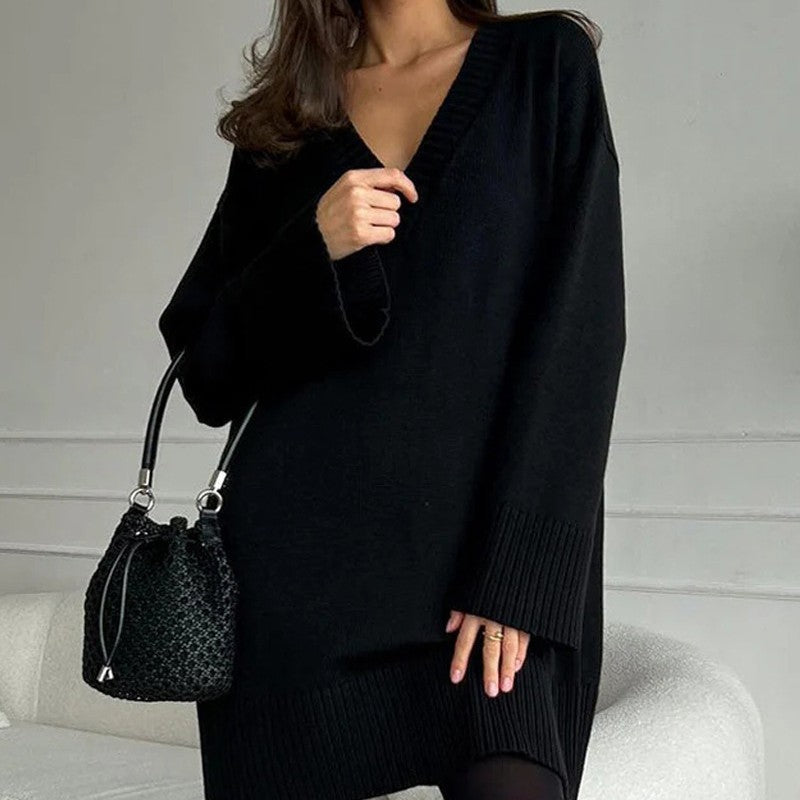 Loose-Fit Casual Mid-Length Sweater