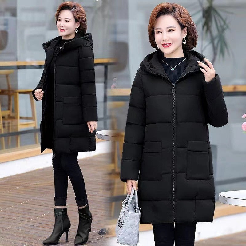 Down Cotton-Padded Coat for Middle-Aged and Elderly Outerwear